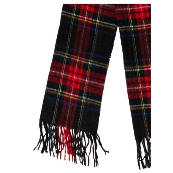 Givenchy Authentic Plaid Red Black White Scarf - Picture 2 of 5